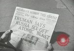 Image of Soviet Union first atomic bomb test revealed New York City USA, 1949, second 46 stock footage video 65675063476