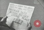 Image of Soviet Union first atomic bomb test revealed New York City USA, 1949, second 47 stock footage video 65675063476
