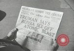 Image of Soviet Union first atomic bomb test revealed New York City USA, 1949, second 49 stock footage video 65675063476