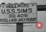 Image of USS Sims Bath Maine USA, 1937, second 30 stock footage video 65675063483