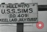 Image of USS Sims Bath Maine USA, 1937, second 31 stock footage video 65675063483
