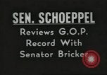 Standbild Senator Andrew Frank Schoeppel United States USA, 1953, aus Sekunde 4 historischem Filmmaterial Videoclip 65675063491
