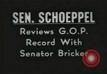 Standbild Senator Andrew Frank Schoeppel United States USA, 1953, aus Sekunde 5 historischem Filmmaterial Videoclip 65675063491