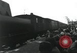 Image of Large crowd greets passenger arriving at train station Soviet Union, 1953, second 3 stock footage video 65675063498
