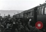 Image of Large crowd greets passenger arriving at train station Soviet Union, 1953, second 11 stock footage video 65675063498