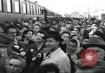 Image of Large crowd greets passenger arriving at train station Soviet Union, 1953, second 13 stock footage video 65675063498