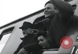 Image of Large crowd greets passenger arriving at train station Soviet Union, 1953, second 26 stock footage video 65675063498