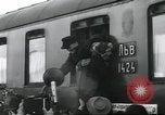 Image of Large crowd greets passenger arriving at train station Soviet Union, 1953, second 31 stock footage video 65675063498