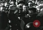 Image of Large crowd greets passenger arriving at train station Soviet Union, 1953, second 44 stock footage video 65675063498