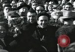 Image of Large crowd greets passenger arriving at train station Soviet Union, 1953, second 49 stock footage video 65675063498