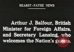 Image of Arthur Balfour Washington DC USA, 1917, second 23 stock footage video 65675063530