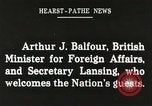 Image of Arthur Balfour Washington DC USA, 1917, second 24 stock footage video 65675063530
