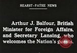 Image of Arthur Balfour Washington DC USA, 1917, second 25 stock footage video 65675063530