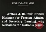 Image of Arthur Balfour Washington DC USA, 1917, second 26 stock footage video 65675063530