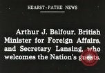 Image of Arthur Balfour Washington DC USA, 1917, second 28 stock footage video 65675063530