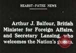 Image of Arthur Balfour Washington DC USA, 1917, second 29 stock footage video 65675063530