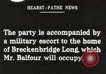 Image of Arthur Balfour Washington DC USA, 1917, second 38 stock footage video 65675063530