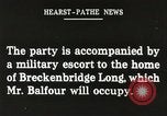 Image of Arthur Balfour Washington DC USA, 1917, second 39 stock footage video 65675063530