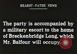 Image of Arthur Balfour Washington DC USA, 1917, second 43 stock footage video 65675063530