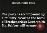 Image of Arthur Balfour Washington DC USA, 1917, second 44 stock footage video 65675063530