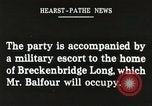 Image of Arthur Balfour Washington DC USA, 1917, second 45 stock footage video 65675063530