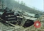 Image of blown railroad track Germany, 1945, second 15 stock footage video 65675063557
