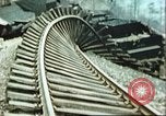 Image of blown railroad track Germany, 1945, second 20 stock footage video 65675063557