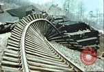Image of blown railroad track Germany, 1945, second 21 stock footage video 65675063557