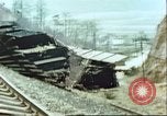 Image of blown railroad track Germany, 1945, second 25 stock footage video 65675063557