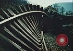 Image of blown railroad track Germany, 1945, second 29 stock footage video 65675063557