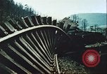 Image of blown railroad track Germany, 1945, second 30 stock footage video 65675063557
