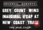 Image Handicap inaugurale Race Del Mar California USA, 1937, de la seconde 7 séquences d'archives historiques vidéo 65675063628