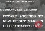 Image Jacques Piccard Dubendorf Suisse, 1932, de la seconde 1 séquences d'archives historiques vidéo 65675063636
