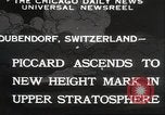 Image Jacques Piccard Dubendorf Suisse, 1932, de la seconde 3 séquences d'archives historiques vidéo 65675063636