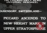 Image Jacques Piccard Dubendorf Suisse, 1932, de la seconde 10 séquences d'archives historiques vidéo 65675063636