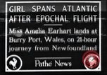 Immagine di Amelia Earhart Regno Unito, 1928, secondo 1 filmato di repertorio 65675063647