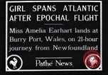Immagine di Amelia Earhart Regno Unito, 1928, secondo 5 filmato di repertorio 65675063647