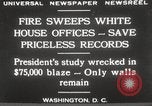 Image of fire at White House Washington DC USA, 1929, second 3 stock footage video 65675063697