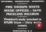 Image of fire at White House Washington DC USA, 1929, second 5 stock footage video 65675063697