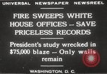 Image of fire at White House Washington DC USA, 1929, second 6 stock footage video 65675063697