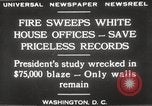 Image of fire at White House Washington DC USA, 1929, second 8 stock footage video 65675063697