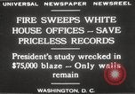 Image of fire at White House Washington DC USA, 1929, second 9 stock footage video 65675063697