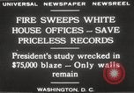 Image of fire at White House Washington DC USA, 1929, second 10 stock footage video 65675063697