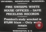 Image of fire at White House Washington DC USA, 1929, second 11 stock footage video 65675063697