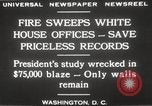 Image of fire at White House Washington DC USA, 1929, second 12 stock footage video 65675063697