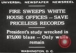 Image of fire at White House Washington DC USA, 1929, second 13 stock footage video 65675063697