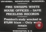 Image of fire at White House Washington DC USA, 1929, second 14 stock footage video 65675063697