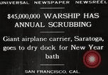 Image of USS Saratoga San Francisco California USA, 1929, second 6 stock footage video 65675063698