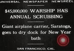 Image of USS Saratoga San Francisco California USA, 1929, second 9 stock footage video 65675063698