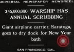 Image of USS Saratoga San Francisco California USA, 1929, second 10 stock footage video 65675063698